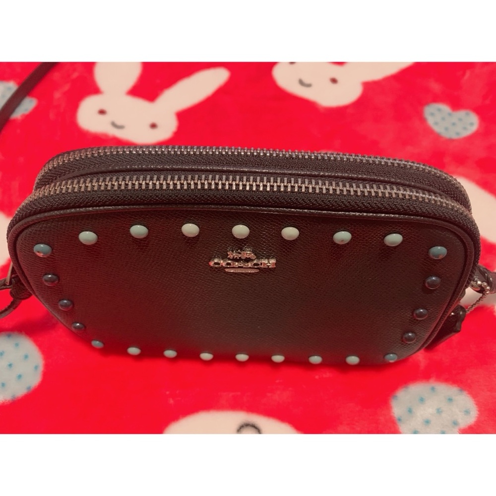 Coach Crossbody Pouch Rivets - Midnight Blue - Picture 7 of 8